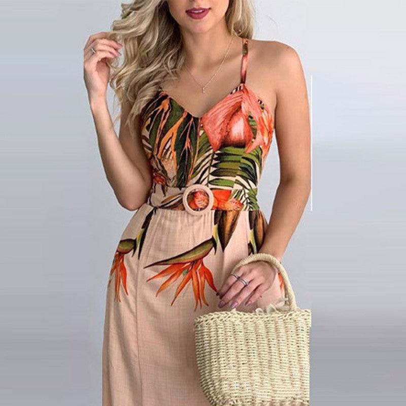 Sling Positioning Burning Flower Dress
