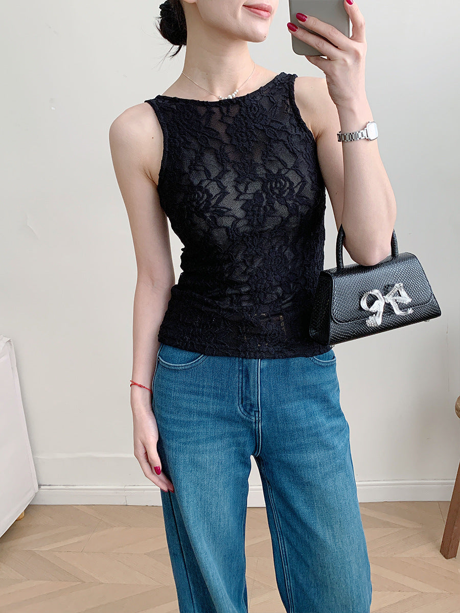 Women's Spring Summer Long-sleeve Lace Top