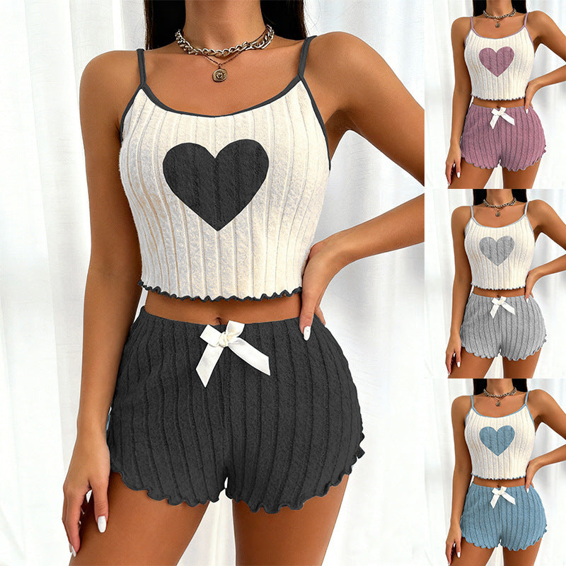 Casual Two-piece Set Featuring Loose-fitting Shorts And A Tank Top