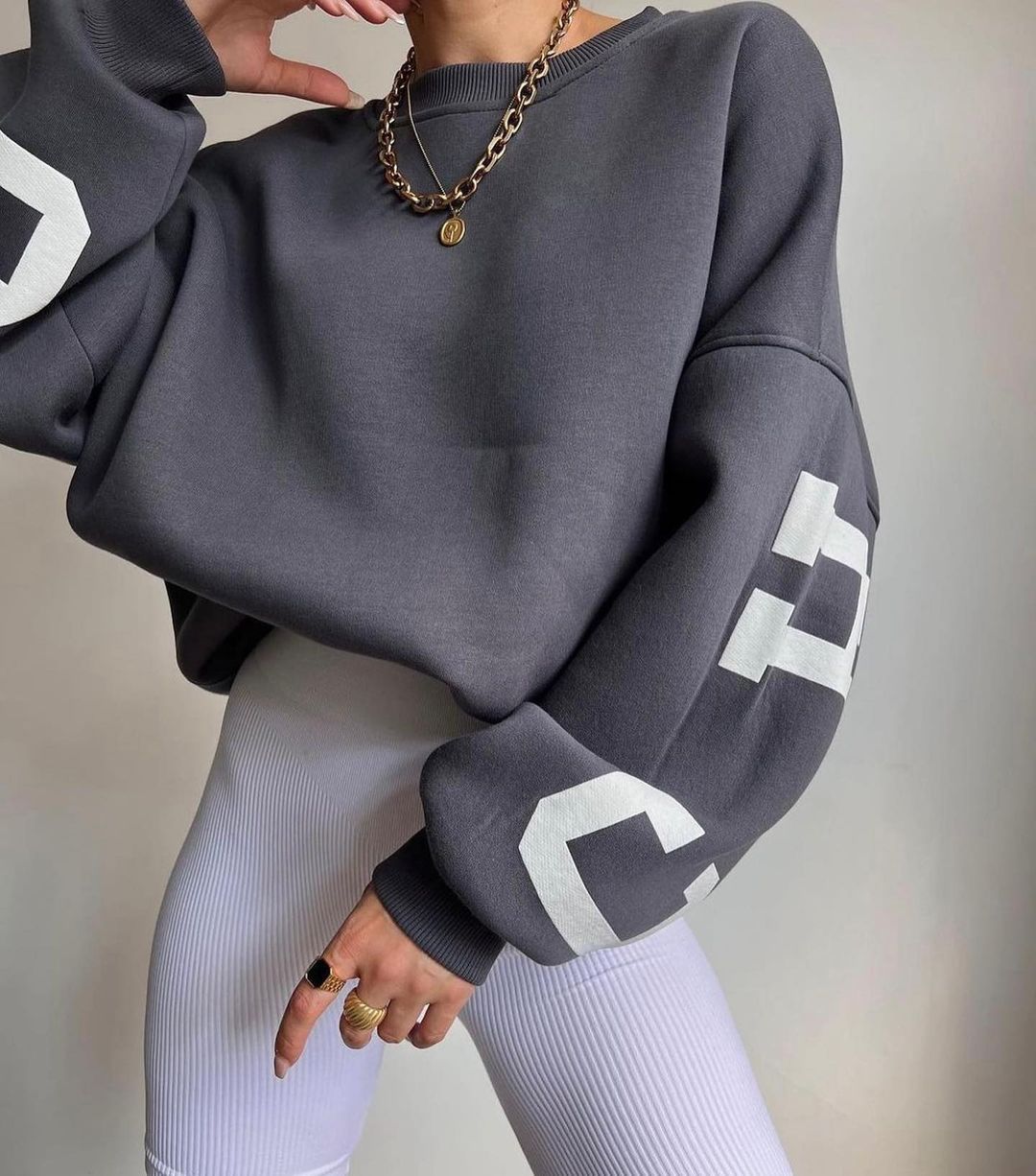 Casual Print Thickened Sweaters